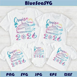 Family Custom Name Cruise Squad Png 2026 Family Vacation Png - Blue Sea Svg