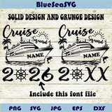 Family Custom Name Cruise Squad Png 2026 Family Vacation Png - Blue Sea Svg