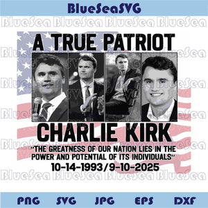 A True Patriot Charlie Kirk Svg Charlie Kirk Flag Png Yard Sign Flag