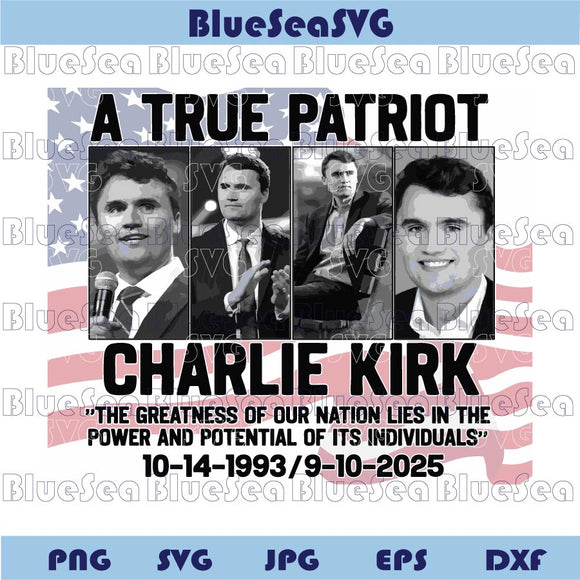A True Patriot Charlie Kirk Svg Charlie Kirk Flag Png Yard Sign Flag