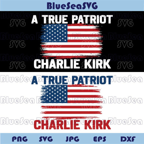 A True Patriot Svg Charlie Kirk Svg Charlie Kirk Flag Png Yard Sign