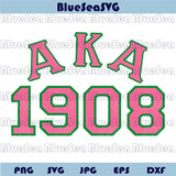 Alpha Kappa Alpha Png Varsity AKA 1908 Svg Aka Sorority Svg Png