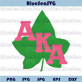 Alpha Kappa Alpha Svg AKA Ivy Leaf Svg Black Sorority Svg Png