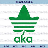 Alpha Kappa Alpha Svg Adidas Ivy Leaf AKA Svg Black Sorority Svg