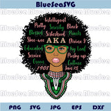 Alpha Kappa Alpha Svg Afro Woman 1908 Png Black Aka Sorority Svg