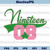 Alpha Kappa Alpha Svg Nineteen 1908 Svg Ivy Aka Sorority Svg Png