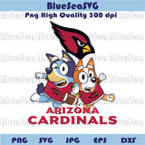 Arizona Cardinals Bluey Bingo Svg Football Bluey Cardinals Png
