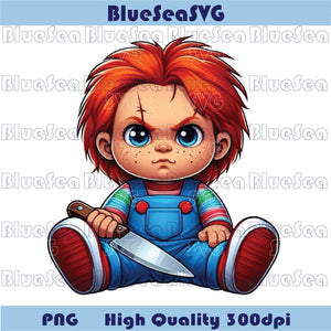 Baby Chucky Png Halloween Horror Movie Cute Chibi Chucky Png