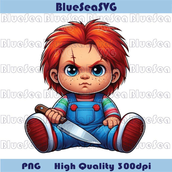 Baby Chucky Png Halloween Horror Movie Cute Chibi Chucky Png