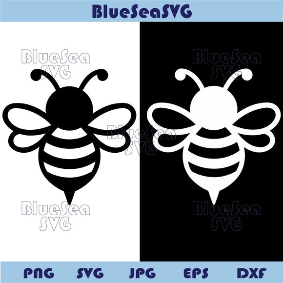 Bee Outline Svg Honeybee Dxf Cut Cute Bee Png Friendly Bee Svg