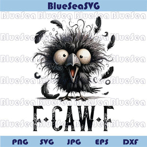 Black Crow F Caw F Png Funny Bird F-Caw-F Funny Black Raven Png