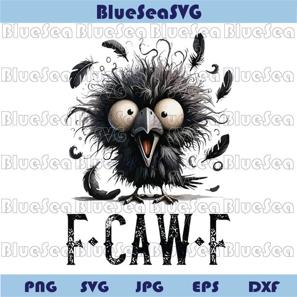 Black Crow F Caw F Png Funny Bird F-Caw-F Funny Black Raven Png