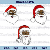 Black Santa Svg Bundle African Santa Claus Png Cool Santa Svg