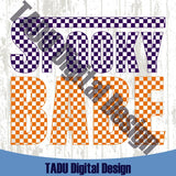 Checkered Spooky Babe Svg Halloween Svg Trendy Spooky Vibes Png