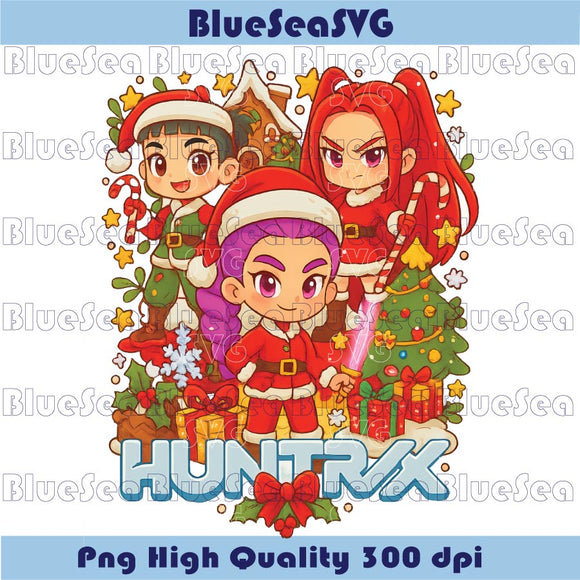 Chibi Christmas Huntrix Png Cute Huntrix Christmas Png Kpop Png