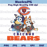 Chicago Bears Bluey Bingo Svg Football Bluey Chicago Bears Png