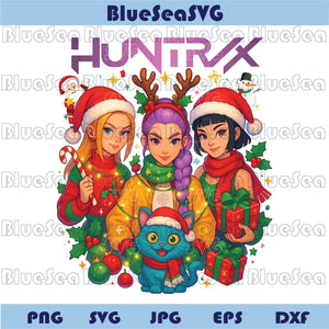 Christmas Huntrix Png Kpop Demon Hunter Clipart Huntrix Christmas
