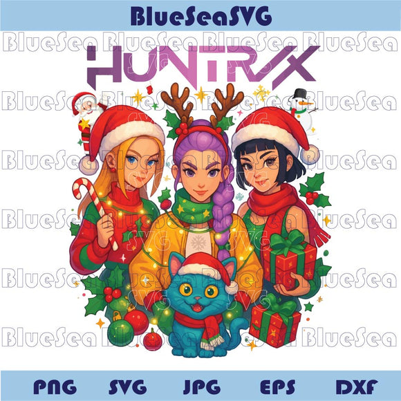 Christmas Huntrix Png Kpop Demon Hunter Clipart Huntrix Christmas