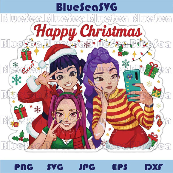 Christmas Huntrix Png Kpop Demon Hunters Png Huntrix Christmas