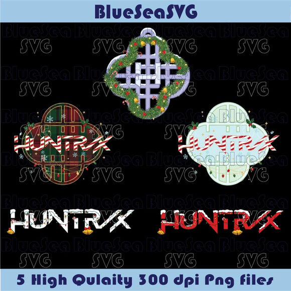 Christmas Huntrix Png Sign Kpop Demon Hunters Huntrix Logo Clipart