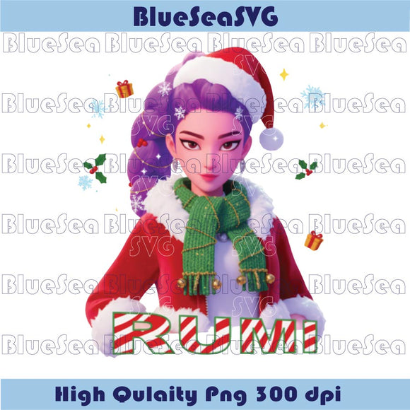 Christmas Huntrix Rumi Png Kpop Demon Hunters Rumi Christmas Png