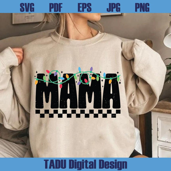 Christmas Lights Mama Svg Mama Christmas Light Png Xmas Mom