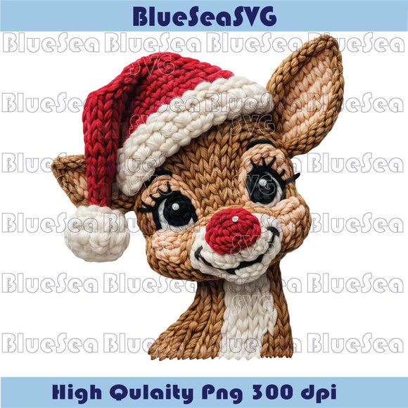 Christmas Reindeer Crochet Png Christmas Knitting Reindeer Png