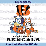 Cincinnati Bengals Bluey Bingo Svg Football Bluey Bengals Png