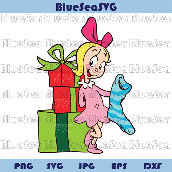 Cindy Lou Who Svg Cute Christmas Svg Gift Box Stocking Xmas Cricut