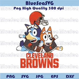 Cleveland Browns Bluey Bingo Svg Football Bluey Browns Png