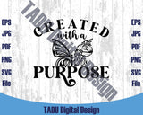 Created With A Purpose Svg Christian Svg Bible Verse Png Svg