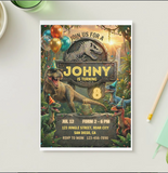 Custom Dinosaur Birthday Party Invitation Template Pdf Dinosaur Invite