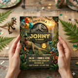 Custom Dinosaur Birthday Party Invitation Template Pdf Dinosaur Invite