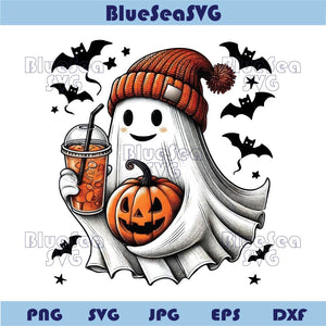 Cute Halloween Png Cartoon Ghost Png Trendy Cottagecore Ghost Png