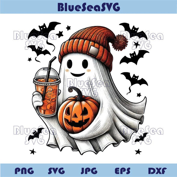 Cute Halloween Png Cartoon Ghost Png Trendy Cottagecore Ghost Png