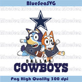 Dallas Cowboys Bluey Bingo Svg Football Bluey Dallas Cowboys Png