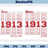 Delta Sigma Theta Since 1913 Svg Black Woman Svg Dst Sorority Svg
