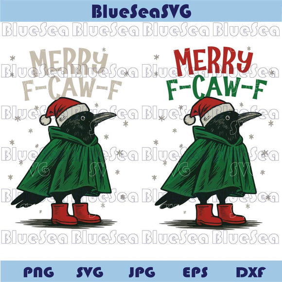 F-Caw-F Crow Christmas Png Funny Christmas Raven F Caw F Png
