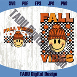 Fall Vibes Png Checkered Smiley Face Checker Fall Svg Autumn Png
