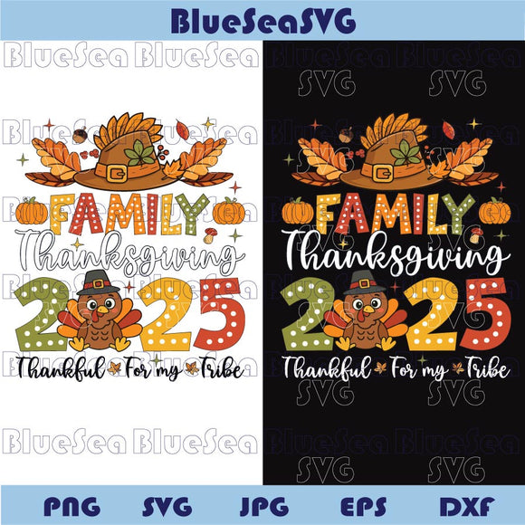 Family Thanksgiving 2025 Png Turkey Matching Family Reunion Svg