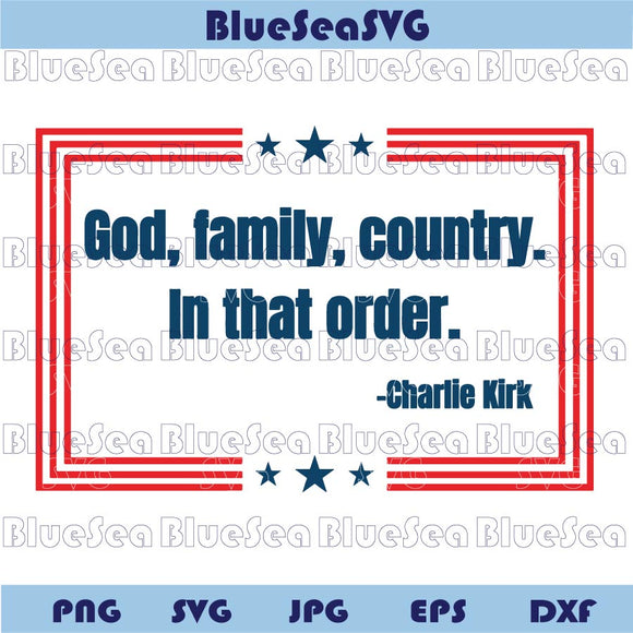 God Family Country Svg Png Pray for Charlie Kirk Svg Freedom Png