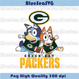 Green Bay Packers Bluey Bingo Svg Football Bluey Packers Png