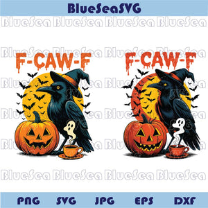 Halloween F-Caw-F Raven Png Funny Halloween Crow f Caw f Png