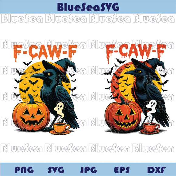 Halloween F-Caw-F Raven Png Funny Halloween Crow f Caw f Png