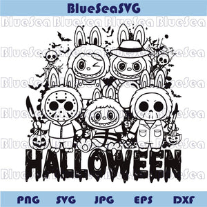 Halloween LaBubu Bunny Svg Labubu Halloween Movies Costume Svg