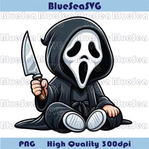 Halloween Scream Baby Ghostface Png Horror Chibi Ghostface Png