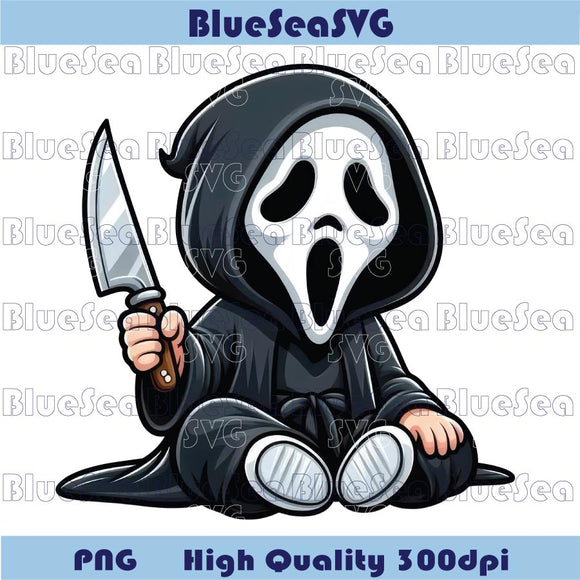 Halloween Scream Baby Ghostface Png Horror Chibi Ghostface Png