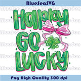 Happy Go Lucky Png Brushstroke Coquette St Patrick's Day Png