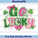 Happy Go Lucky Png Coquette Brushstroke St Patricks Day Png
