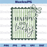 Happy Go Lucky Postage Stamp Png St Patrick's Day Png Coquette